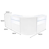 Conjunto de Balcões Comerciais com Luz LED "PHOENIX" CM60 + 2xC900 + TB60 – cor Branco