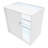 Conjunto de Balcões Comerciais com Luz LED "ARIES" CM60 + 2xK900 + TB60 – cor Branco