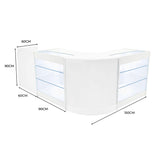 Conjunto de Balcões Comerciais com Luz LED "ARIES" CM60 + 2xK900 + TB60 – cor Branco