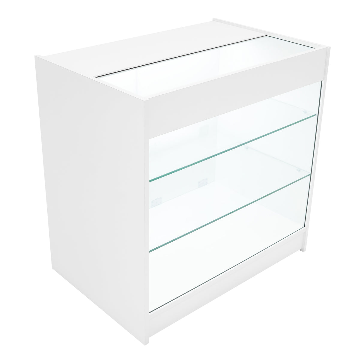 Conjunto de Balcões Comerciais com Luz LED "ARIES" CM60 + 2xK900 + TB60 – cor Branco