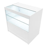 Conjunto de Balcões Comerciais com Luz LED "VEGA" CM60 + K900 + C900 + TB60 – cor Branco
