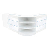 Conjunto de Balcões Comerciais com Luz LED "ASTRO" LM60 + 2xK900 + TB60 – cor Branco