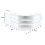 Conjunto de Balcões Comerciais com Luz LED "ASTRO" LM60 + 2xK900 + TB60 – cor Branco