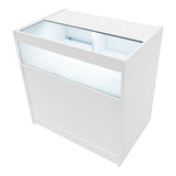 Conjunto de Balcões Comerciais com Luz LED "HYPERION" LM60 + B900 + K900 + TB60 – cor Branco