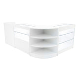 Conjunto de Balcões Comerciais com Luz LED "THEIA" LM60 + K900 + C900 + TB60 – Branco