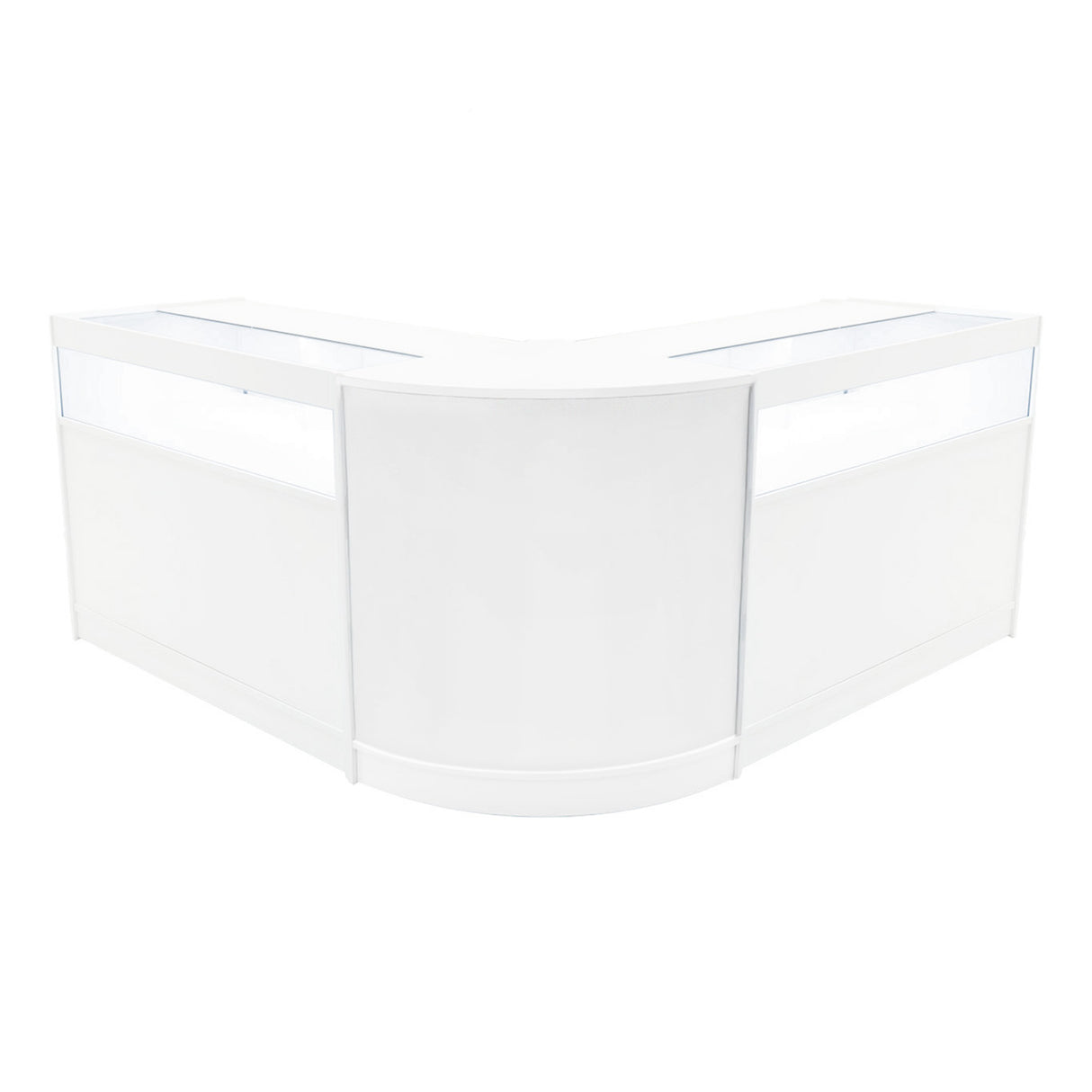 Conjunto de Balcões Comerciais com Luz LED "IRIS" CM60+ 2x B1200 – cor Branco