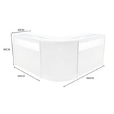 Conjunto de Balcões Comerciais com Luz LED "IRIS" CM60+ 2x B1200 – cor Branco