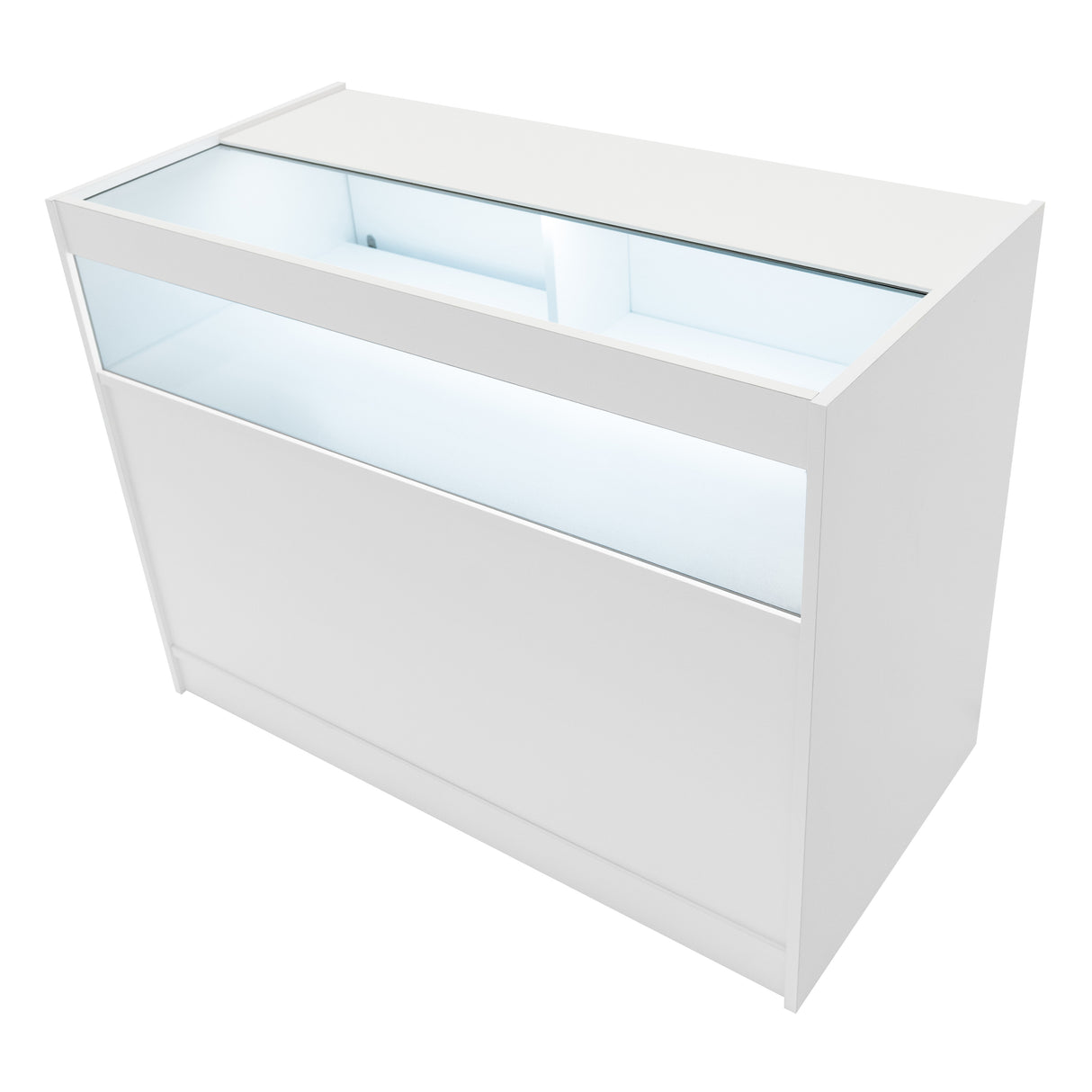 Conjunto de Balcões Comerciais com Luz LED "IRIS" CM60+ 2x B1200 – cor Branco