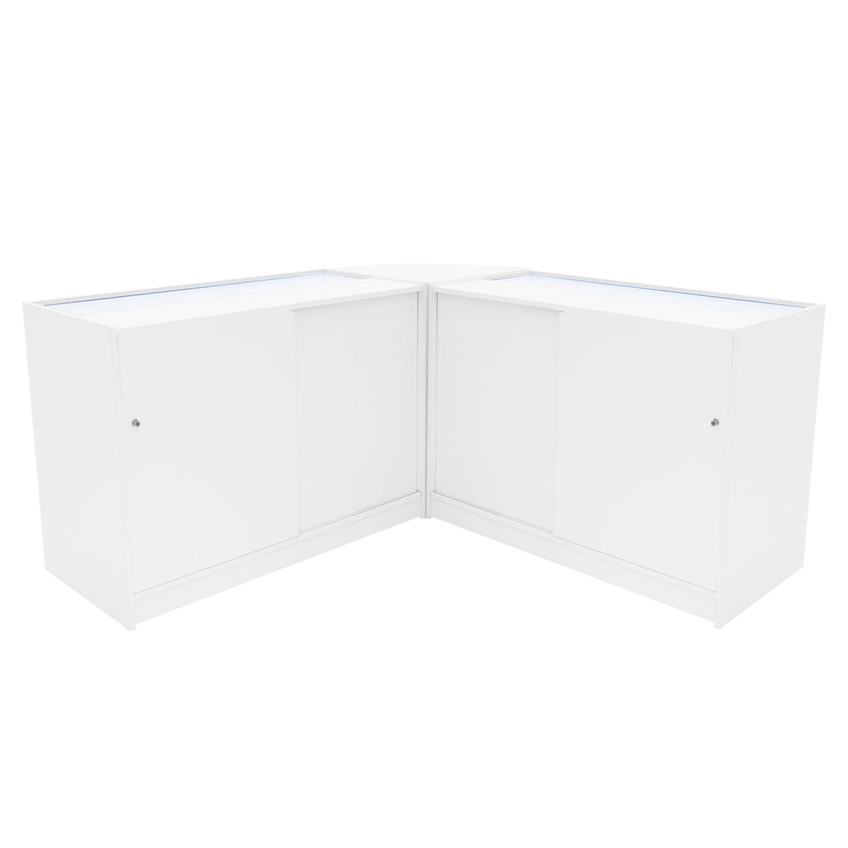 Conjunto de Balcões Comerciais com Luz LED "SELENE" CM60+ 2x C1200 – cor Branco