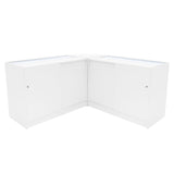 Conjunto de Balcões Comerciais com Luz LED "SELENE" CM60+ 2x C1500 – cor Branco
