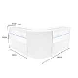 Conjunto de Balcões Comerciais com Luz LED "SELENE" CM60+ 2x C1200 – cor Branco