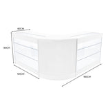 Conjunto de Balcões Comerciais com Luz LED "HELIOS" CM60+ 2x K1200 – cor Branco