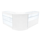 Conjunto de Balcões Comerciais com Luz LED "HERA"  CM60 + K1200 + C1200 – cor Branco