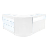 Conjunto de Balcões Comerciais com Luz LED  "TRITON" CM60 + K1200 + B1200 – cor Branco