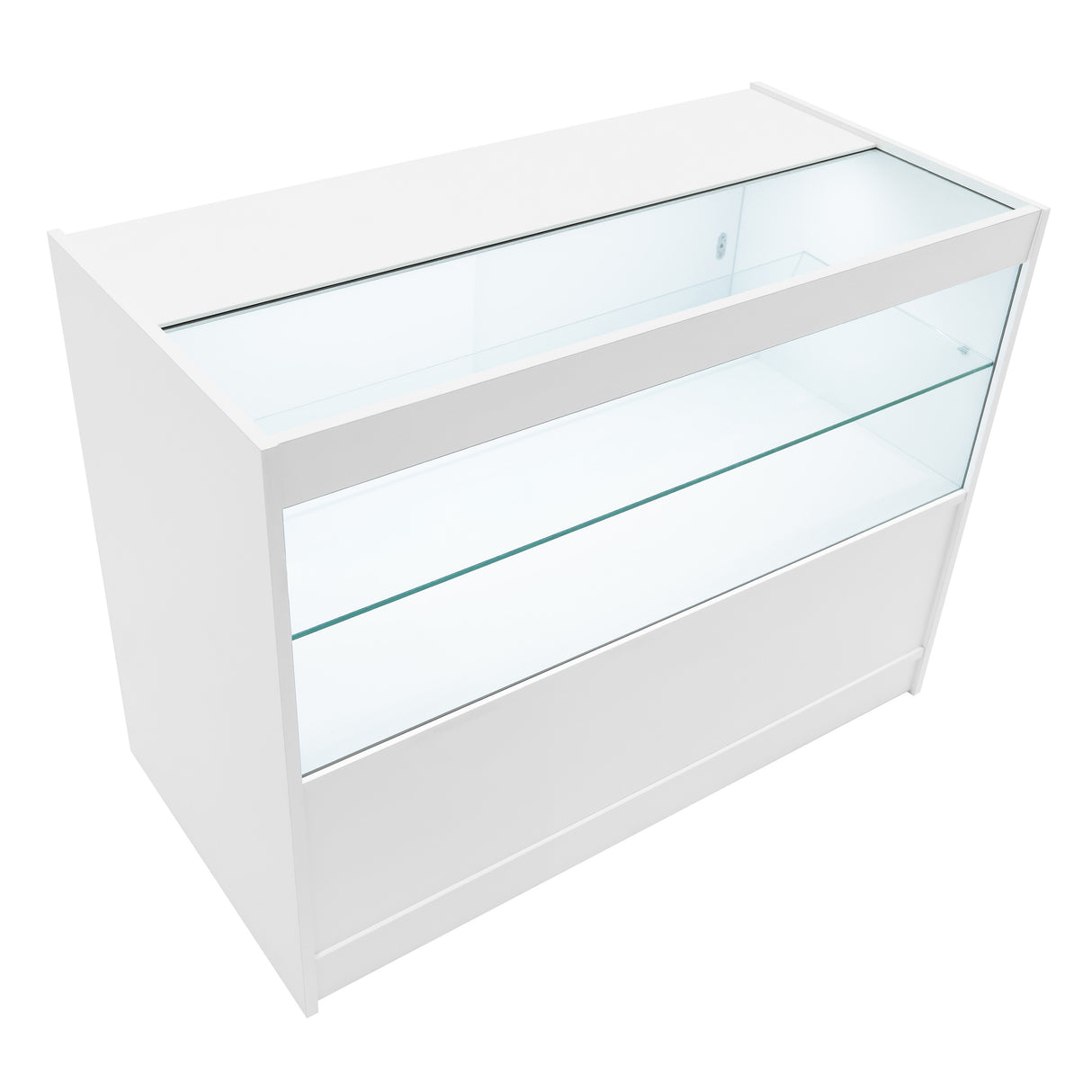 Conjunto de Balcões Comerciais com Luz LED "HERA"  CM60 + K1200 + C1200 – cor Branco