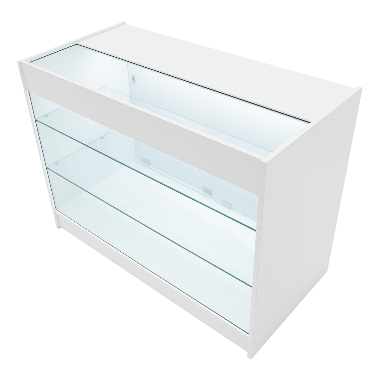 Conjunto de Balcões Comerciais com Luz LED  "TRITON" CM60 + K1200 + B1200 – cor Branco