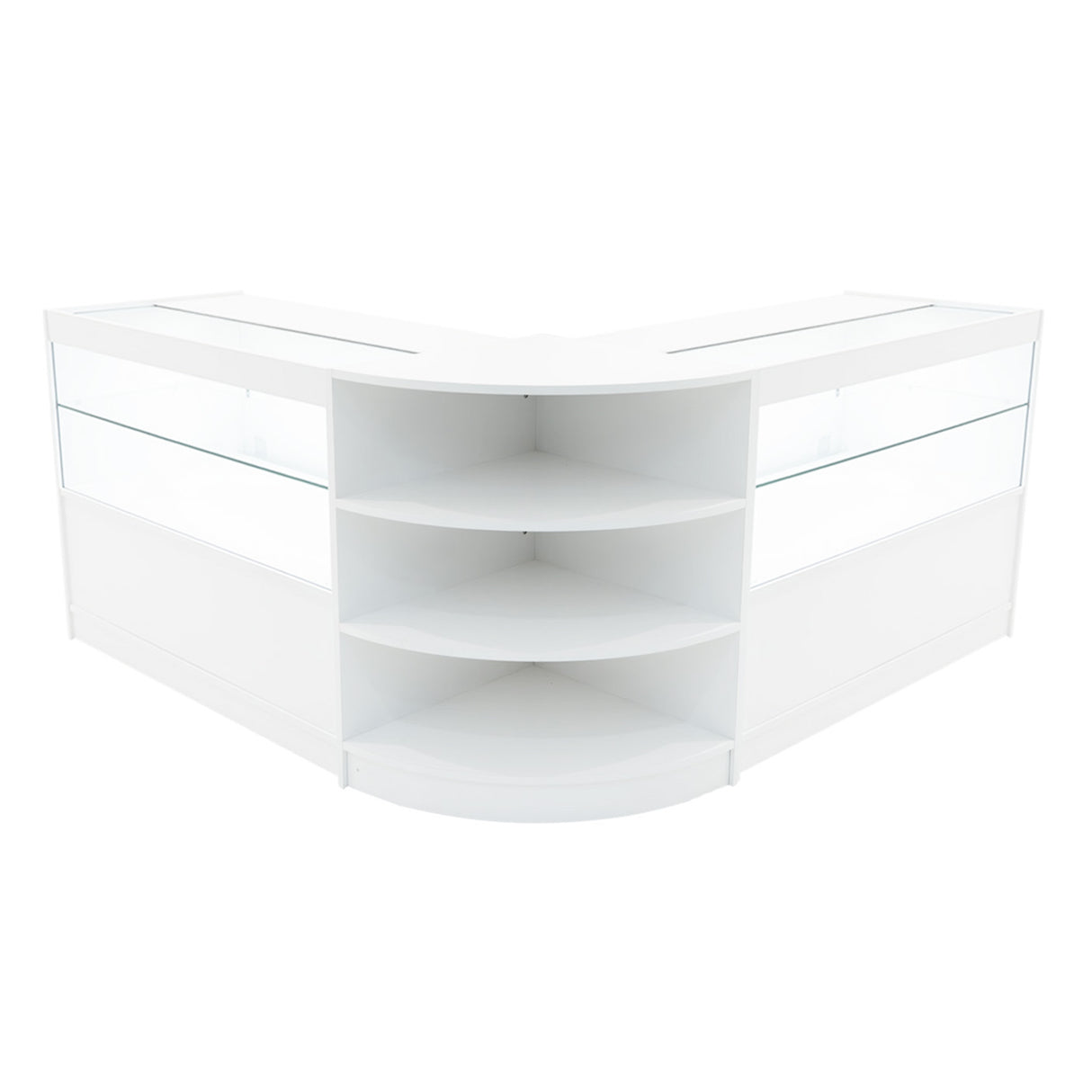 Conjunto de Balcões Comerciais com Luz LED "ANDROMEDA" LM60+ 2x C1200 – cor Branco