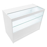 Conjunto de Balcões Comerciais com Luz LED "HARMONIA" LM60 + B1200 + C1200 – cor Branco