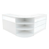 Conjunto de Balcões Comerciais com Luz LED  "DEMETER" LM60 + K1200 + B1200 – cor Branco