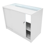 Conjunto de Balcões Comerciais com Luz LED  "DEMETER" LM60 + K1200 + B1200 – cor Branco