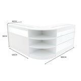 Conjunto de Balcões Comerciais com Luz LED  "DEMETER" LM60 + K1200 + B1200 – cor Branco