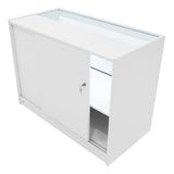 Conjunto de Balcões Comerciais com Luz LED  "CALLIOPE" LM60 + K1200 + C1200 – cor Branco