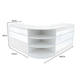 Conjunto de Balcões Comerciais com Luz LED  "CALLIOPE" LM60 + K1200 + C1200 – cor Branco