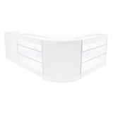 Conjunto de Balcões Comerciais com Luz LED "ARIES" CM60 + 2xK1200 + TB60 – cor Branco