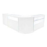 Conjunto de Balcões Comerciais com Luz LED "GRAVITY" CM60 + B1200 + C1200 + TB60 – cor Branco