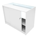 Conjunto de Balcões Comerciais com Luz LED "GRAVITY" CM60 + B1200 + C1200 + TB60 – cor Branco