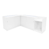 Conjunto de Balcões Comerciais com Luz LED "POLARIS" CM60 + B1200 + K1200 + TB60 – cor Branco