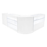 Conjunto de Balcões Comerciais com Luz LED "VEGA" CM60 + K1200 + C1200 + TB60 – cor Branco