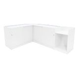 Conjunto de Balcões Comerciais com Luz LED "VEGA" CM60 + K1200 + C1200 + TB60 – cor Branco
