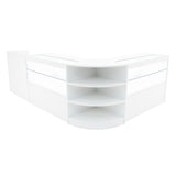 Conjunto de Balcões Comerciais com Luz LED "ECLIPSE" LM60 + 2xC1200 + TB60 – cor Branco