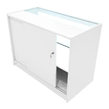Conjunto de Balcões Comerciais com Luz LED "ECLIPSE" LM60 + 2xC1200 + TB60 – cor Branco