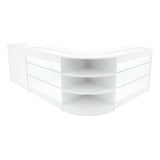 Conjunto de Balcões Comerciais com Luz LED "ASTRO" LM60 + 2xK1200 + TB60 – cor Branco