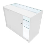 Conjunto de Balcões Comerciais com Luz LED "ASTRO" LM60 + 2xK1200 + TB60 – cor Branco