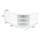 Conjunto de Balcões Comerciais com Luz LED "ASTRO" LM60 + 2xK1200 + TB60 – cor Branco