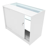 Conjunto de Balcões Comerciais com Luz LED "HYPERION" LM60 + B1200 + K1200 + TB60 – cor Branco