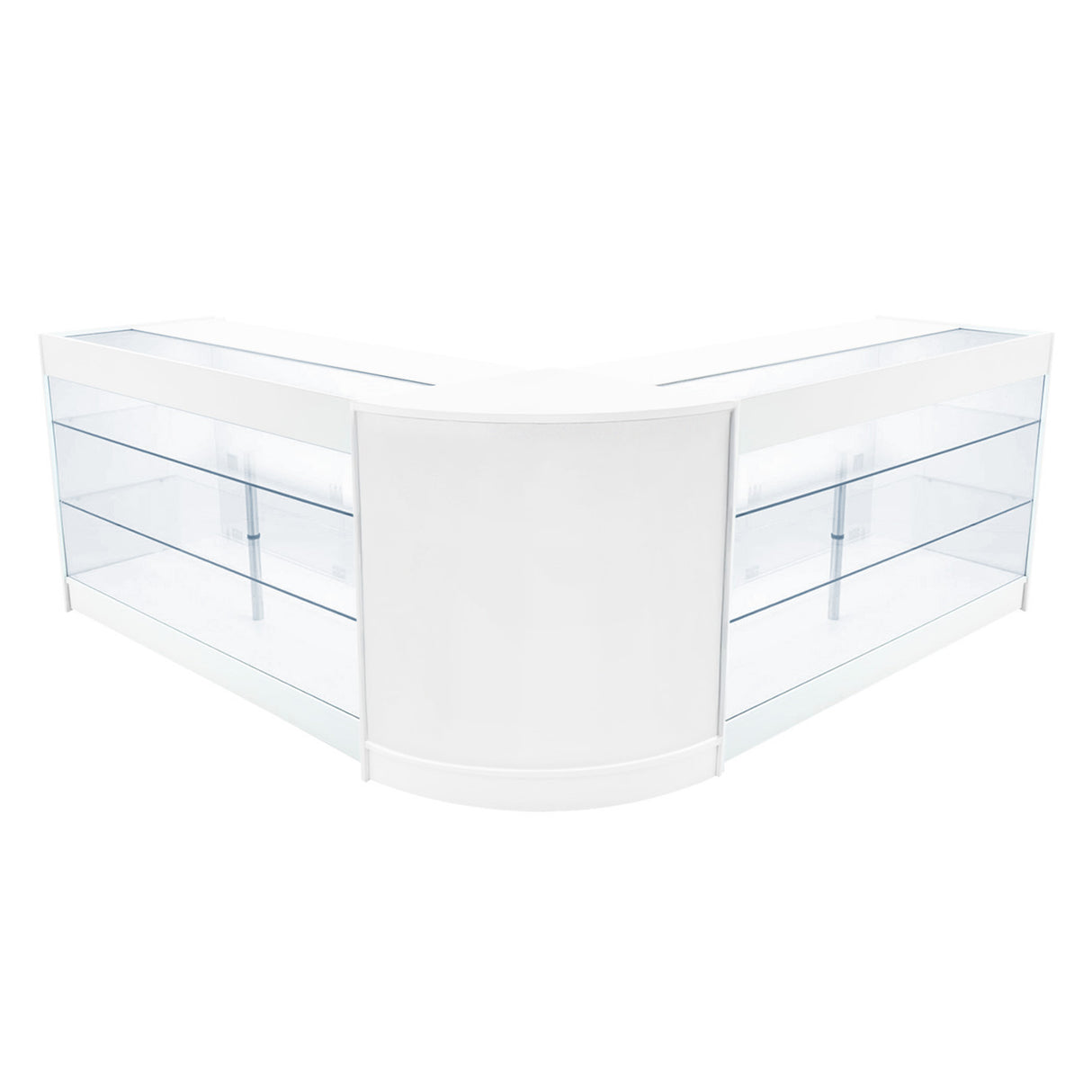 Conjunto de Balcões Comerciais com Luz LED "HELIOS" CM60+ 2x K1500 – cor Branco