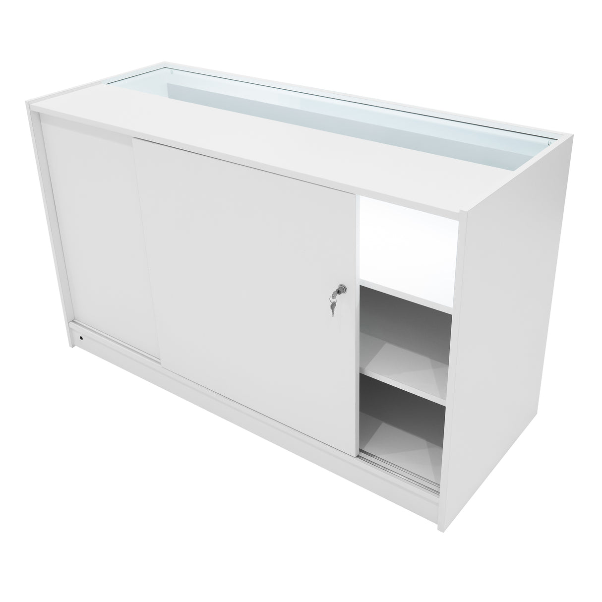 Conjunto de Balcões Comerciais com Luz LED "HELIOS" CM60+ 2x K1500 – cor Branco
