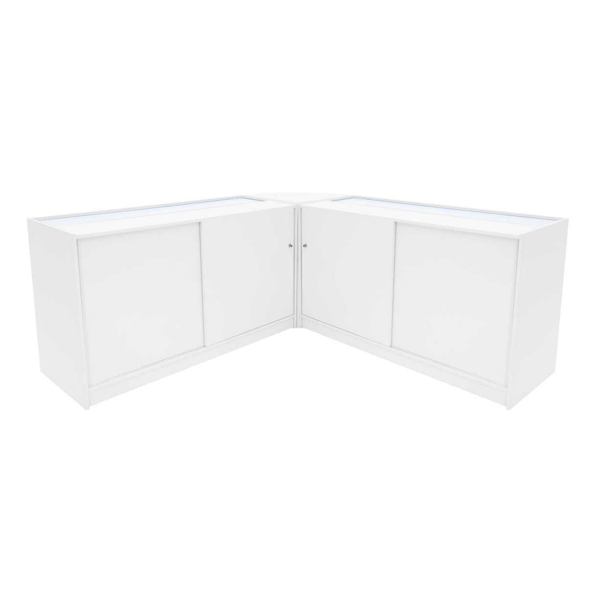 Conjunto de Balcões Comerciais com Luz LED "HELIOS" CM60+ 2x K1500 – cor Branco