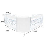 Conjunto de Balcões Comerciais com Luz LED "HELIOS" CM60+ 2x K1500 – cor Branco