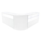 Conjunto de Balcões Comerciais com Luz LED "ADONIS" CM60 + B1500 + C1500 – cor Branco