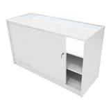Conjunto de Balcões Comerciais com Luz LED "ADONIS" CM60 + B1500 + C1500 – cor Branco