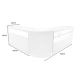 Conjunto de Balcões Comerciais com Luz LED "ADONIS" CM60 + B1500 + C1500 – cor Branco