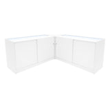 Conjunto de Balcões Comerciais com Luz LED  "TRITON" CM60 + K1500 + B1500 – cor Branco