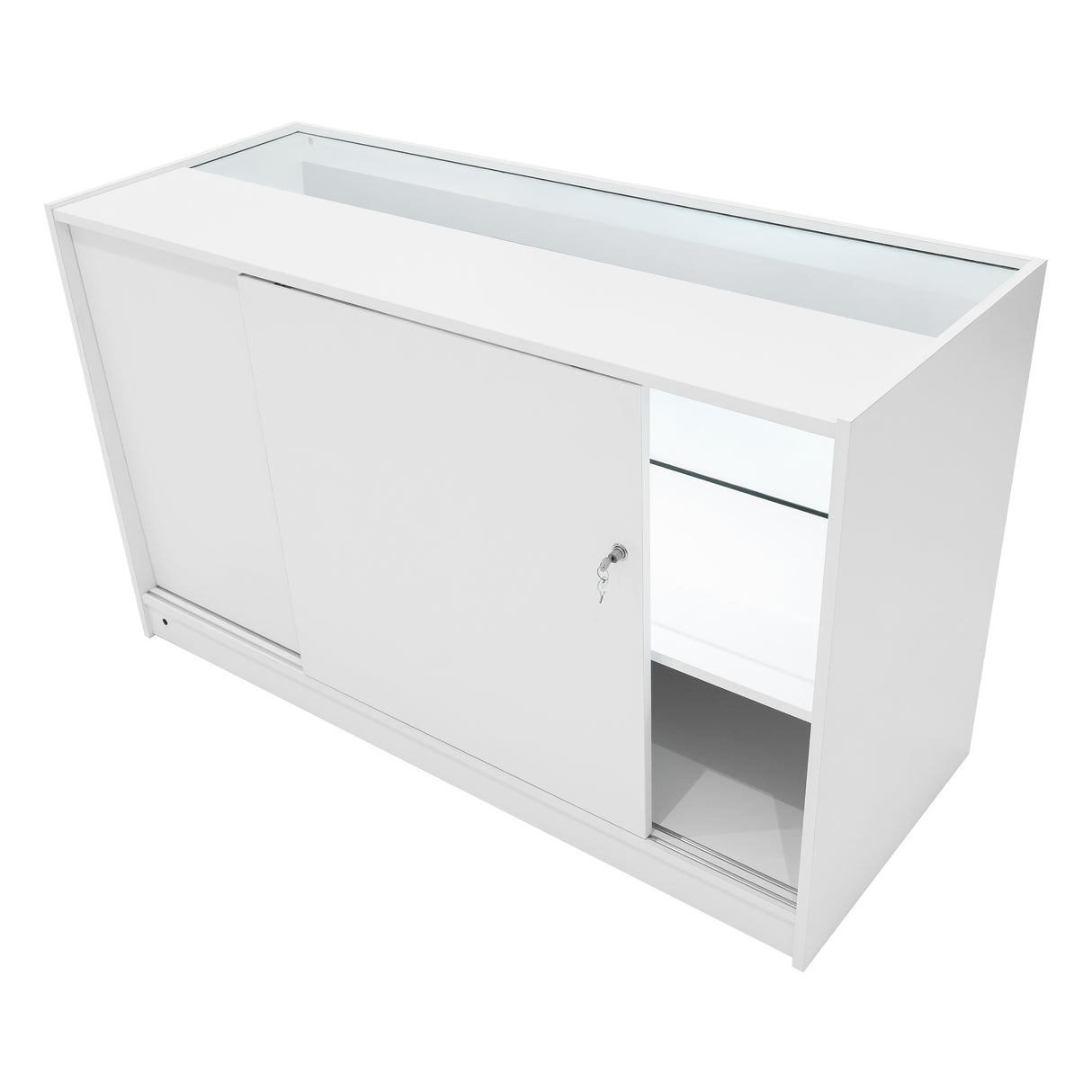 Conjunto de Balcões Comerciais com Luz LED "ANDROMEDA" LM60+ 2x C1500 – cor Branco