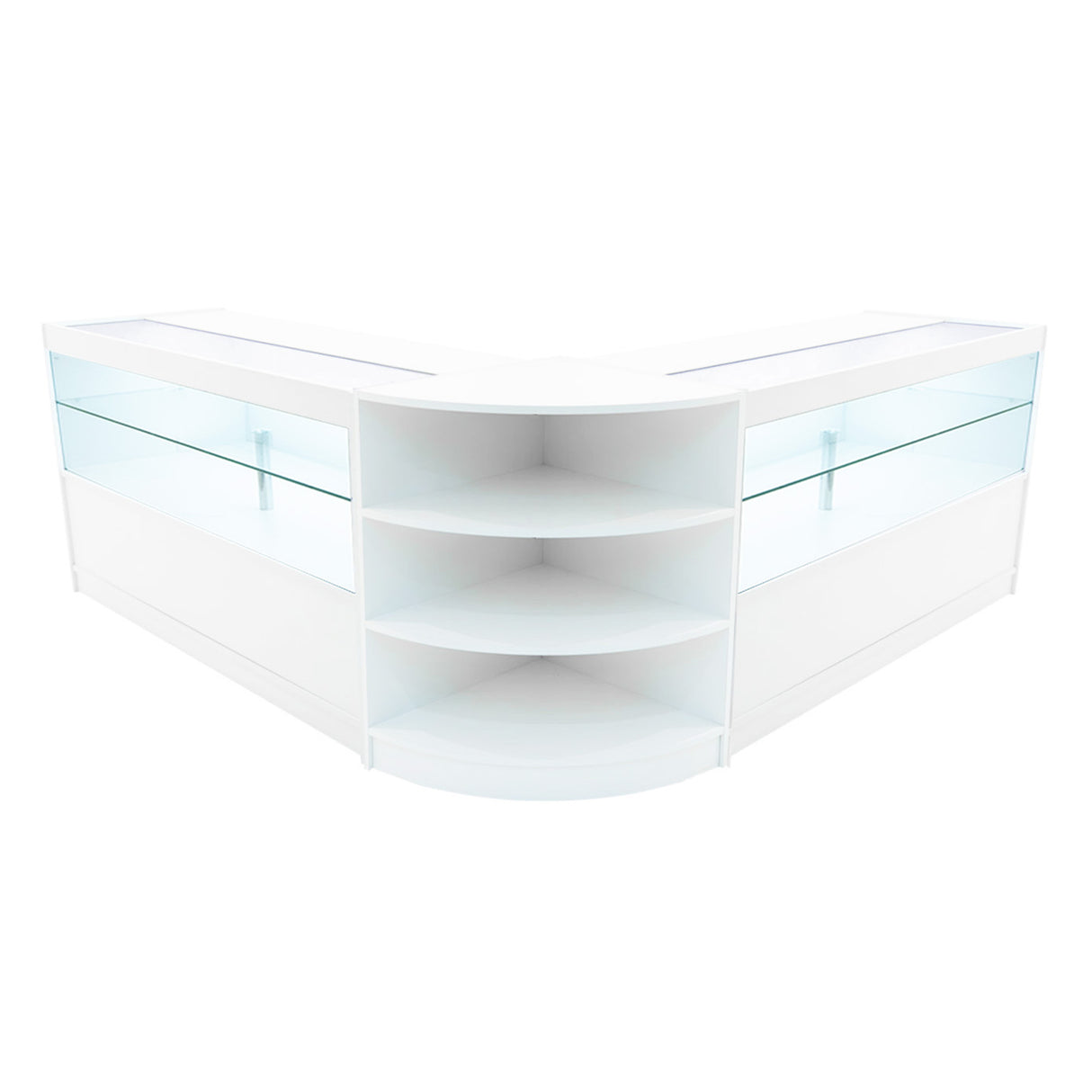 Conjunto de Balcões Comerciais com Luz LED "ANDROMEDA" LM60+ 2x C1500 – cor Branco