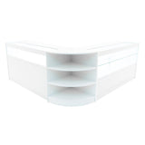 Conjunto de Balcões Comerciais com Luz LED "HARMONIA" LM60 + B1500 + C1500 – cor Branco